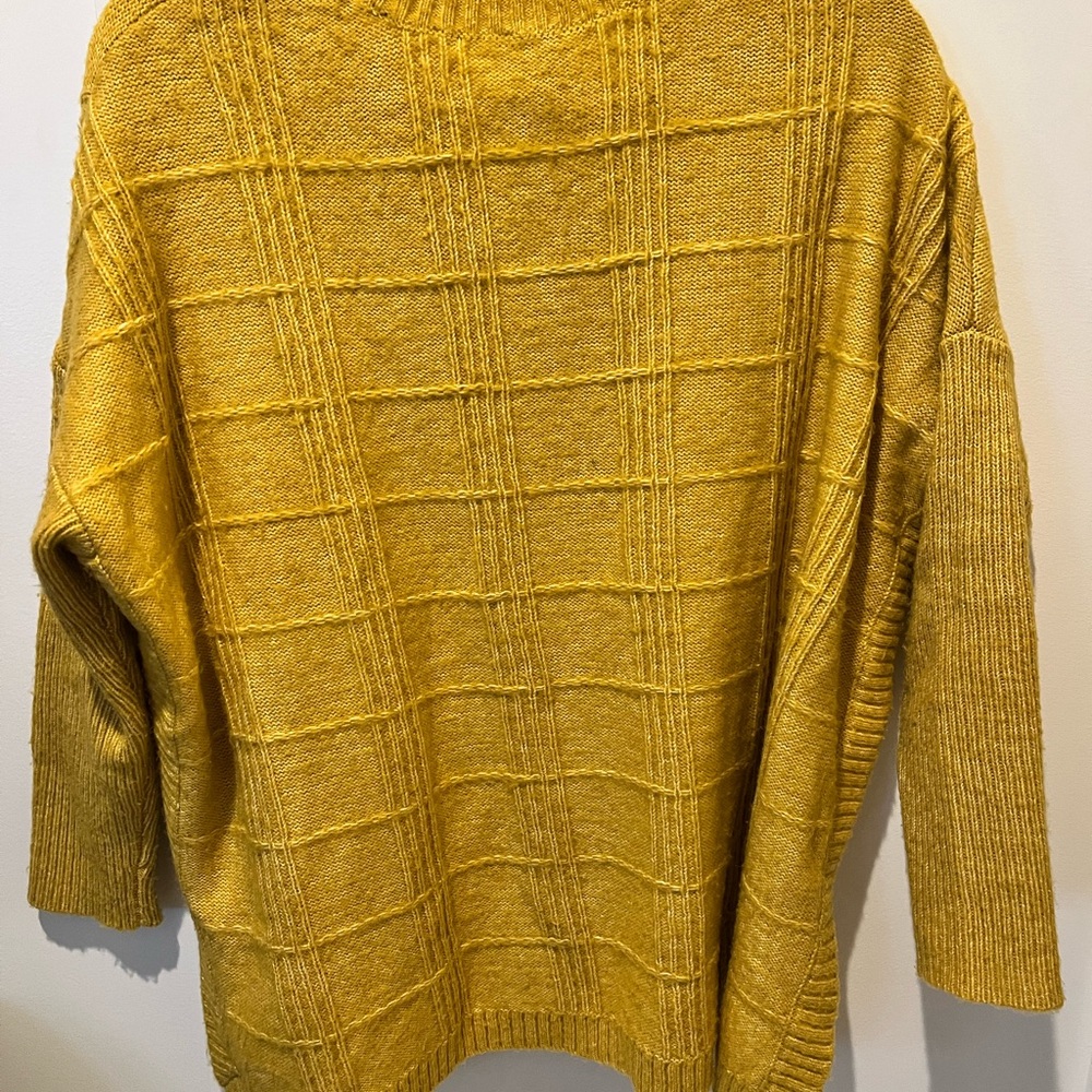 CAbi Style #4039 Stitch Mix Oversized Mustard Pullover Sweater